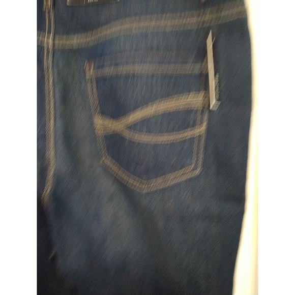 Relatively Woman 10P Jeans Dark Water Grunge Straight Stretch Slightly Below... - Picture 3 of 10